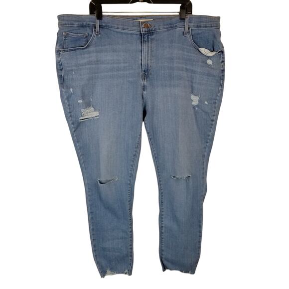 Levi's Women's 721 High Rise Skinny Raw Hem Jeans Size 24W - Picture 1 of 13